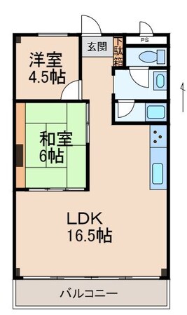 マンションあさもの物件間取画像